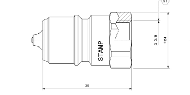 Lynkobling - Tema 3/8" Han